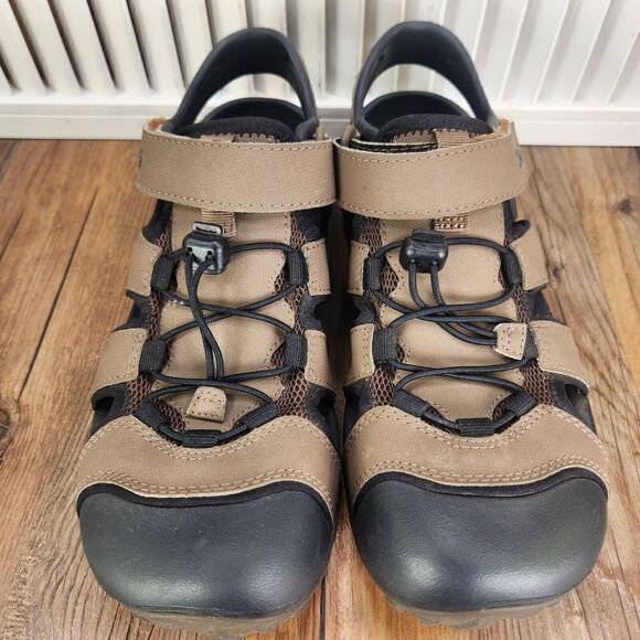Teva Flintwood Sandals Men Sz 8 Turkish Coffee Brown Leather Hiking Outdoors Low main image 6